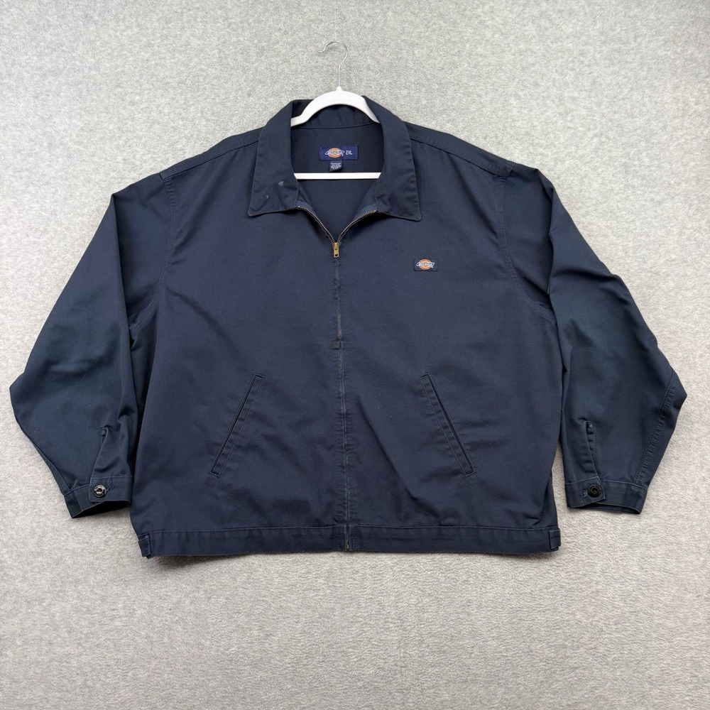 Dickies Detroit Style Jacket Size 2XL Navy Blue Zip Detroit Workwear Coat